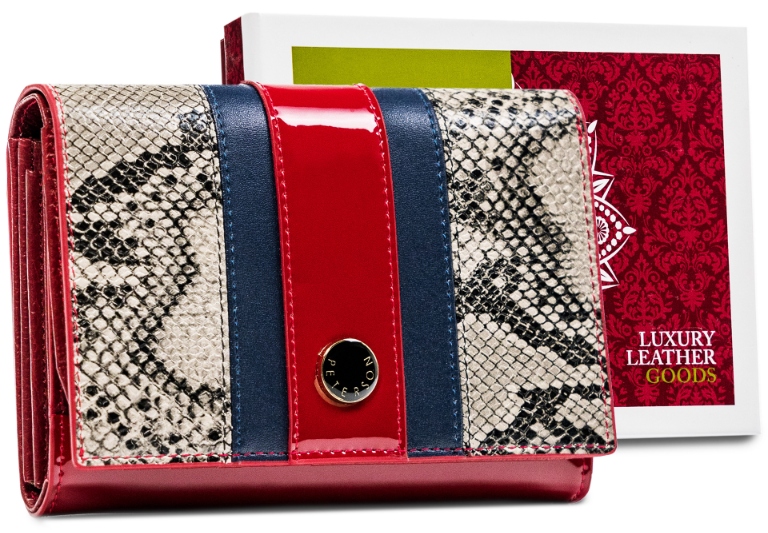 Dámská lakovaná kožená peněženka Peterson na patentku s rámečkem a Rfid ochranou