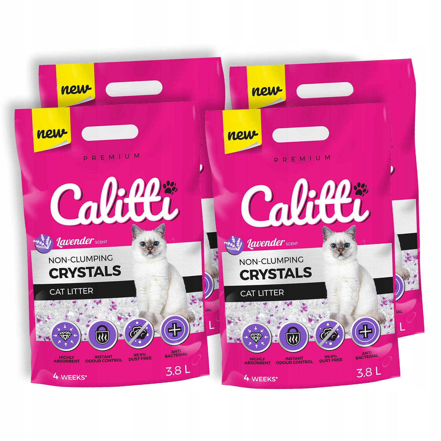 Levně Silikonové Stelivo Calitti Crystals Lavender 4x3,8 l
