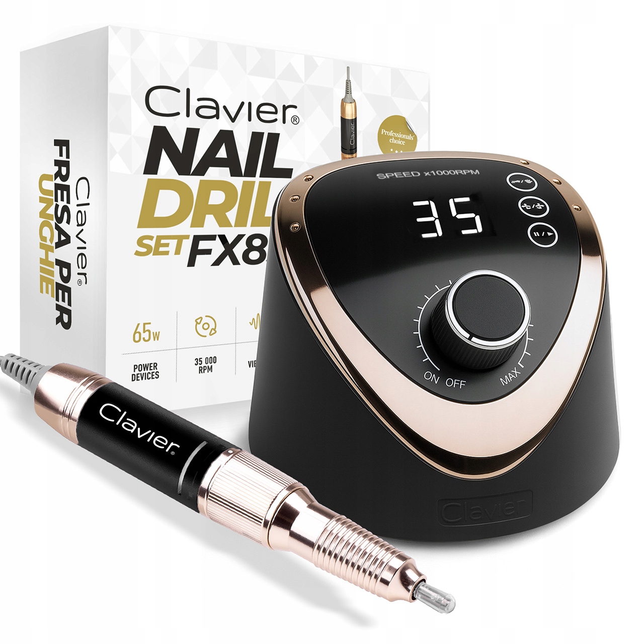 Frezarka Do Paznokci Mocna 65W Profesjonalna Clavier FX830 Manicure