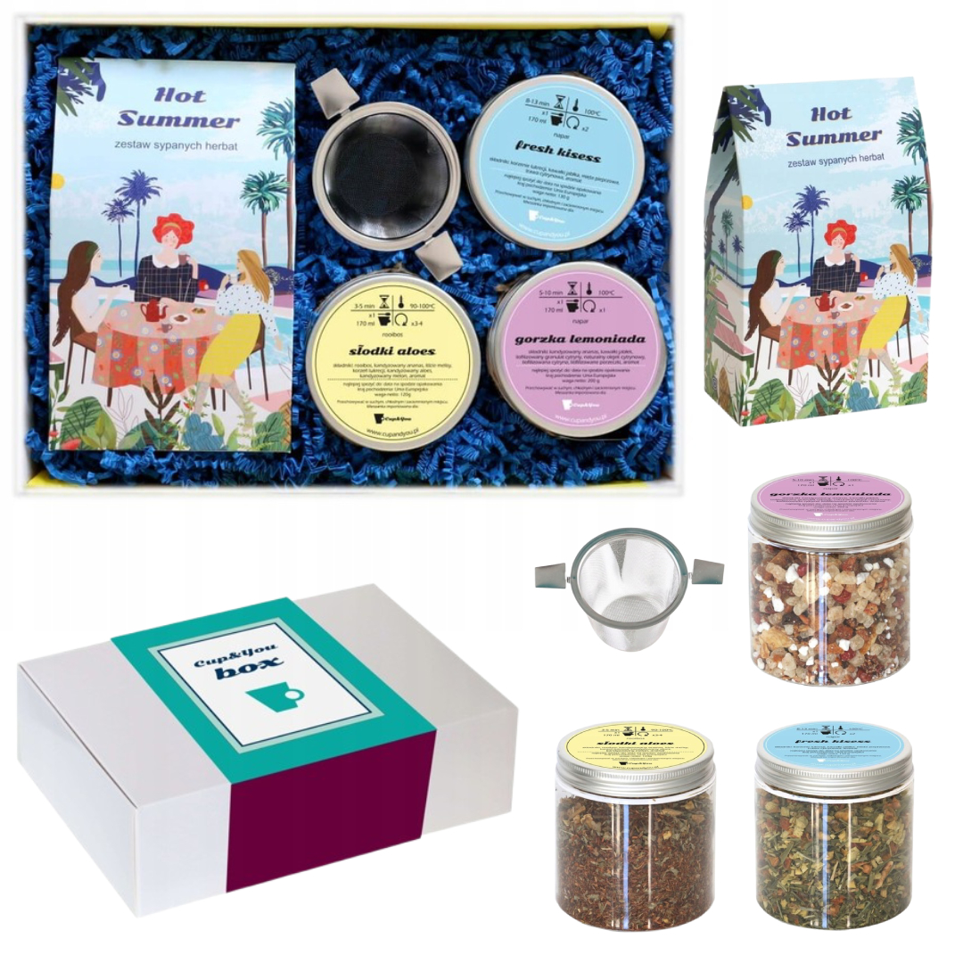 Levně Nejlepší box na Hot Summer – sada chuťových čajů s příslušenstvím na léto