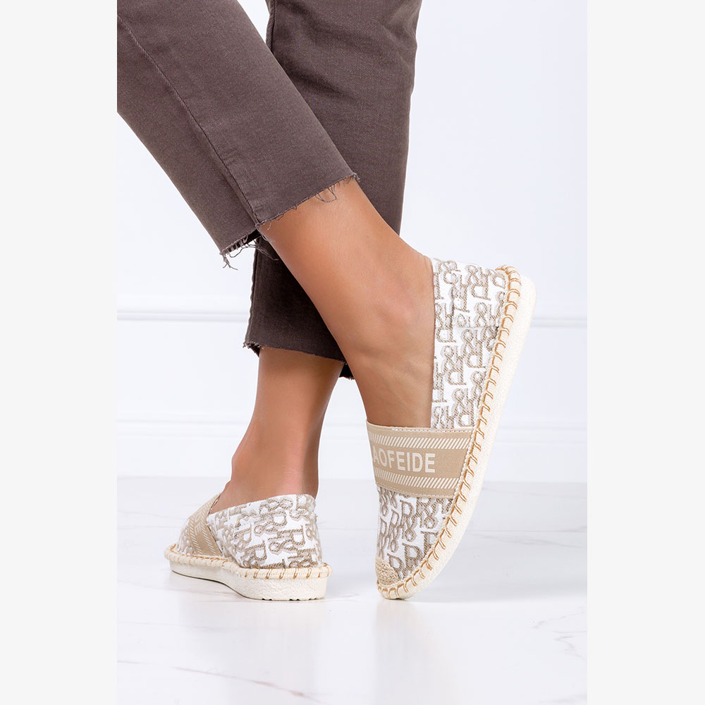 ESPADRYLE SLIP ON DAMSKIE Z NAPISAMI PLECIONE r 39 Oryginalne opakowanie producenta pudełko