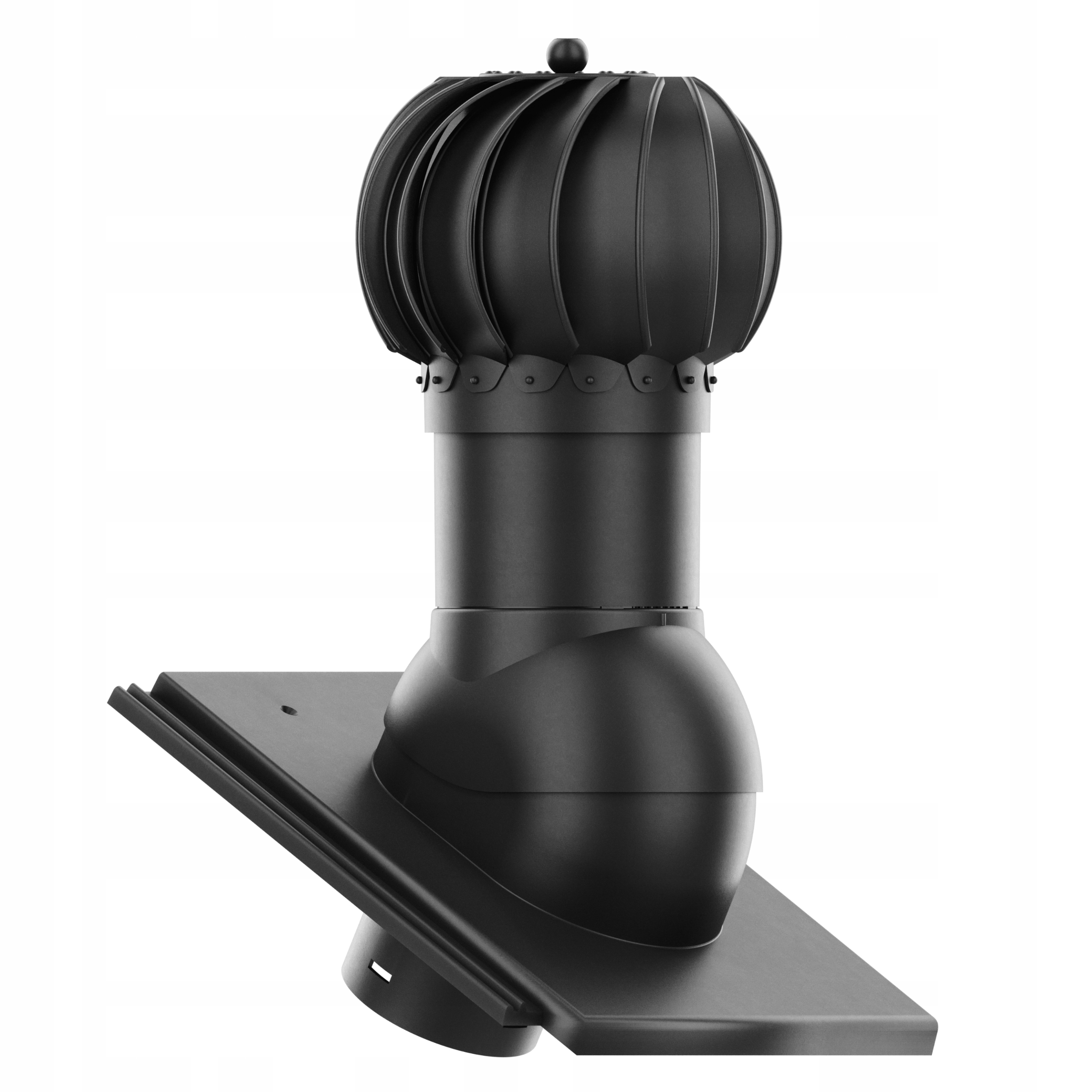 Větrací komín Otočný kulatý fi150 Braas Teviva Černý Cisar