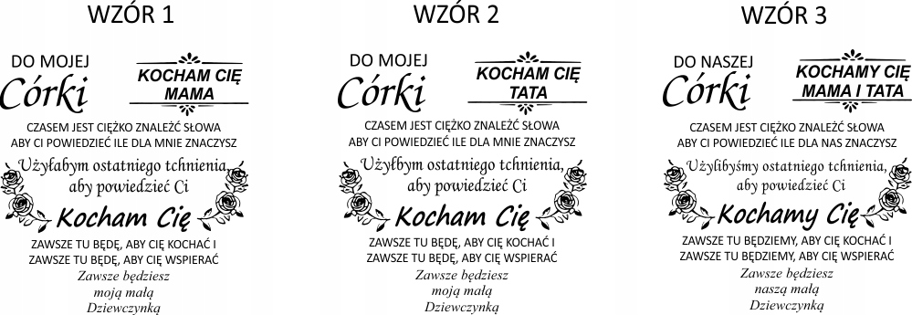 BRELOCZEK BRELOK SERCE Z GRAWEREM DLA CÓRKI Marka inna