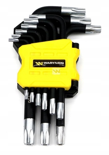 Zestaw kluczy Torx T10-T50 w uchwycie Waryński
