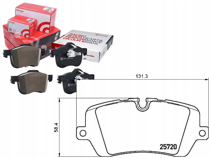 Brzdové Destičky Range Rover IV 12- Zadní Brembo