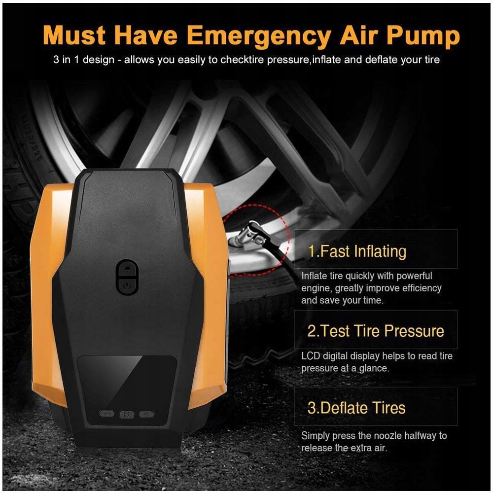 Kompressory powietrza do opon samochodowych 12 V Marka bez marki