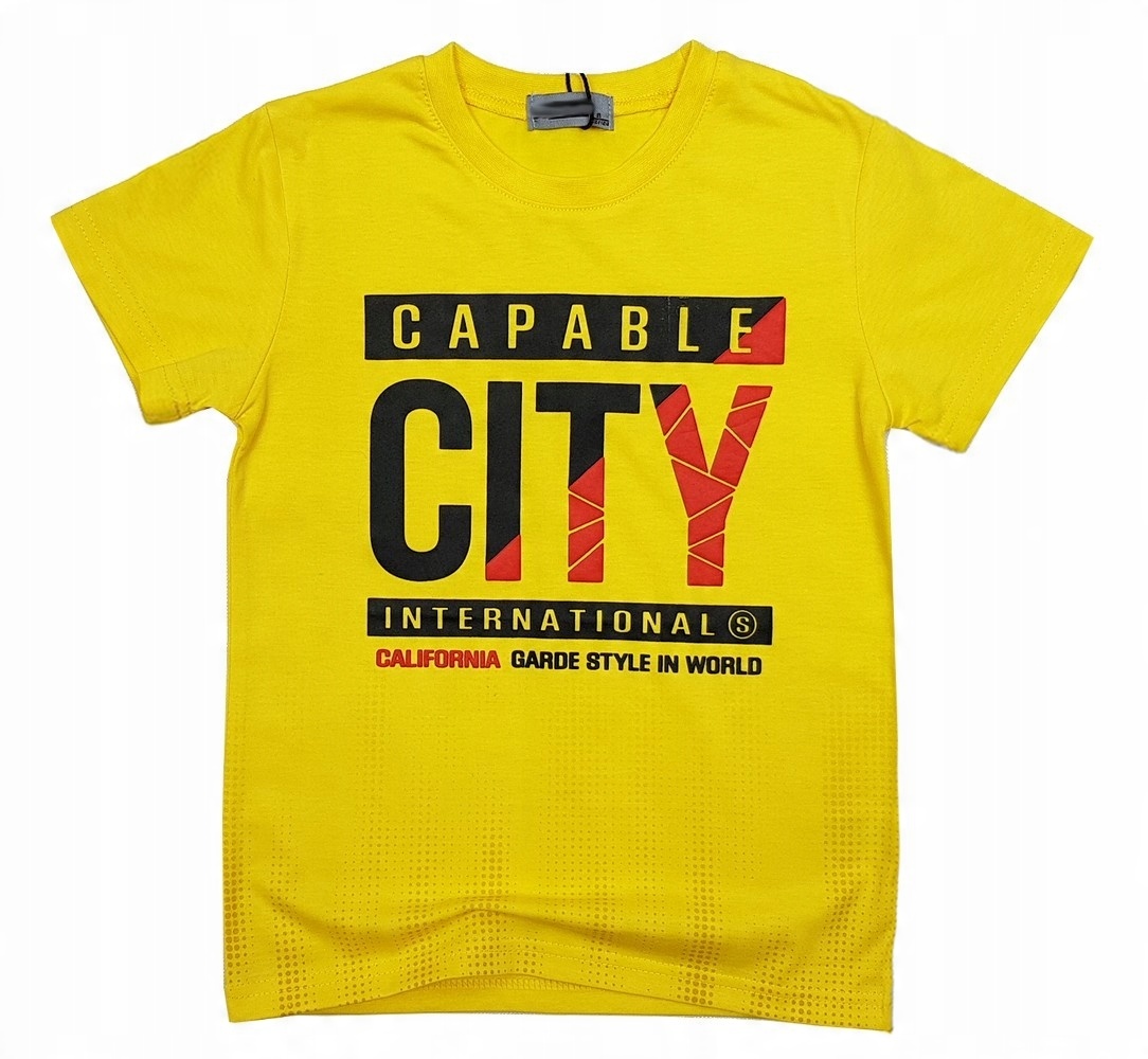 

T-shirt koszukla City Style r 10 - 134/140 Yellow