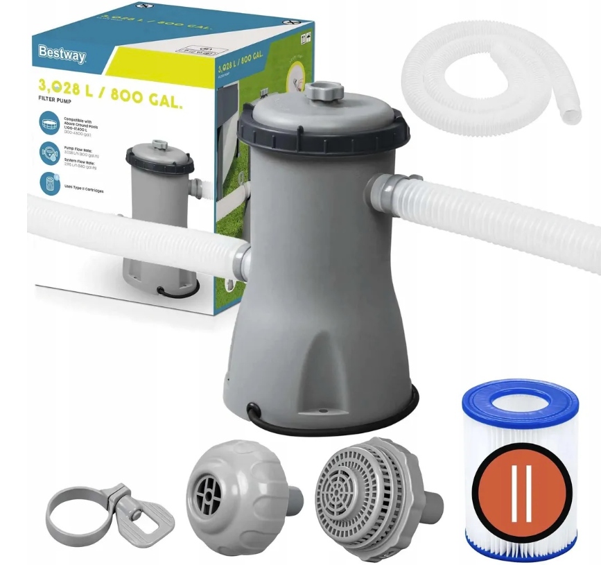 Filtrační Čerpadlo S Bazénovým Filtrem Do Bazénu Bestway Hadice 3028 L/h