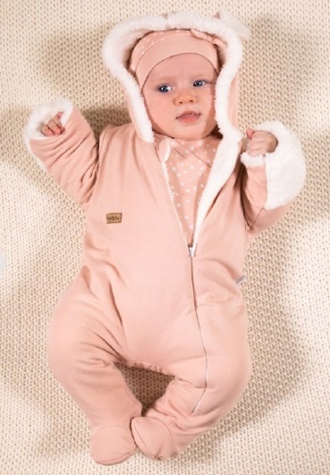 KOMBINEZON PAJAC OCIEPLANY FUTRO BAWEŁNA 74 L46 Wiek dziecka 9 m +