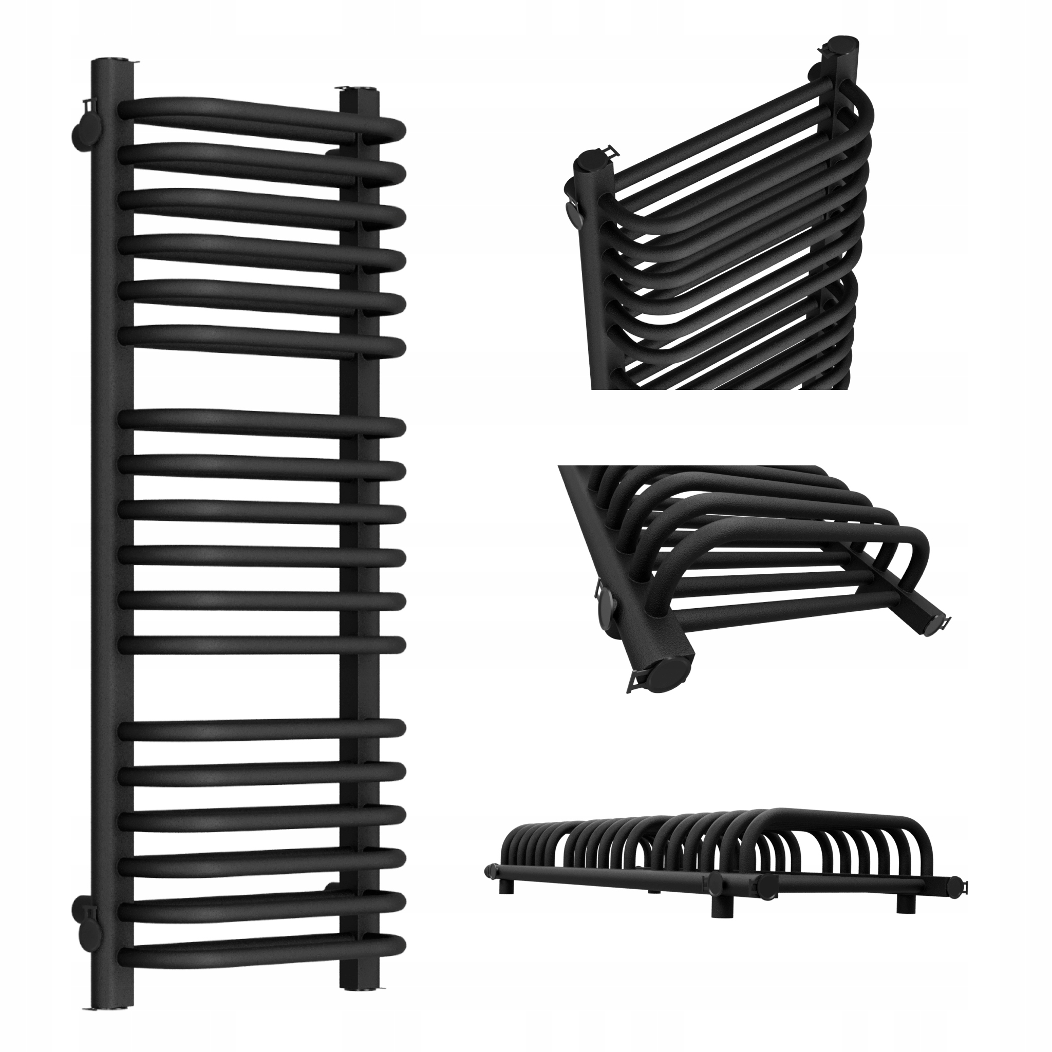 Koupelnový Radiátor Old-school 940x500 Černý Str