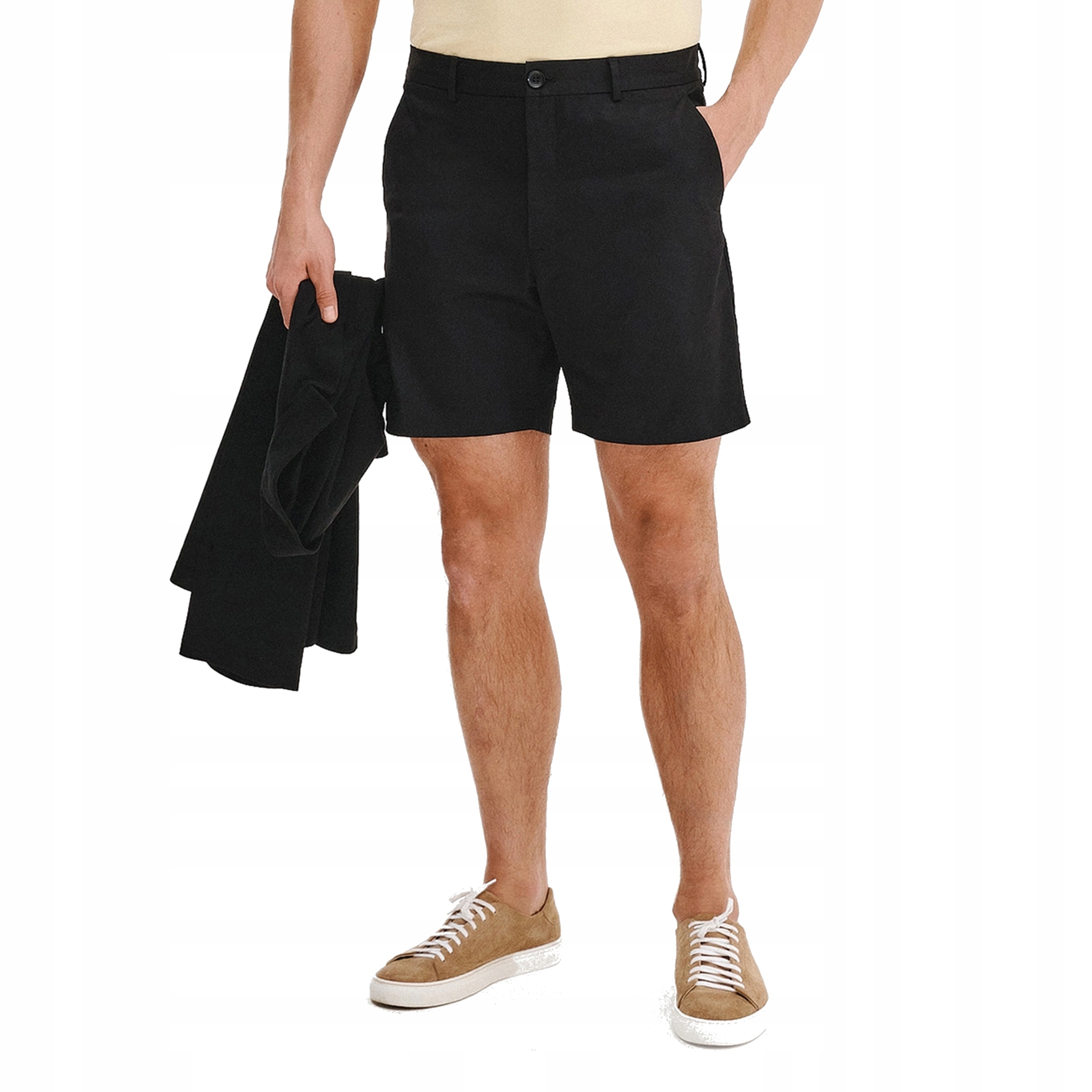 Pánské černé bavlněné kraťasy Pako Lorente Regular Fit, vel 32