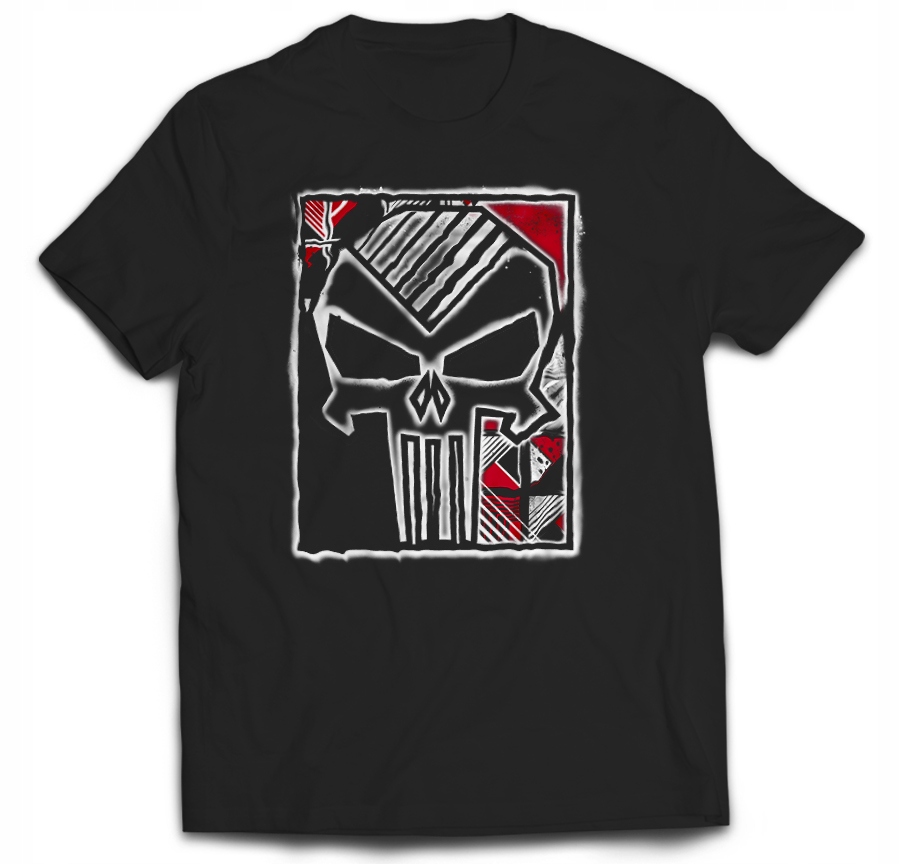 

Tshirt Czacha Abstract Punisher Card Skull L