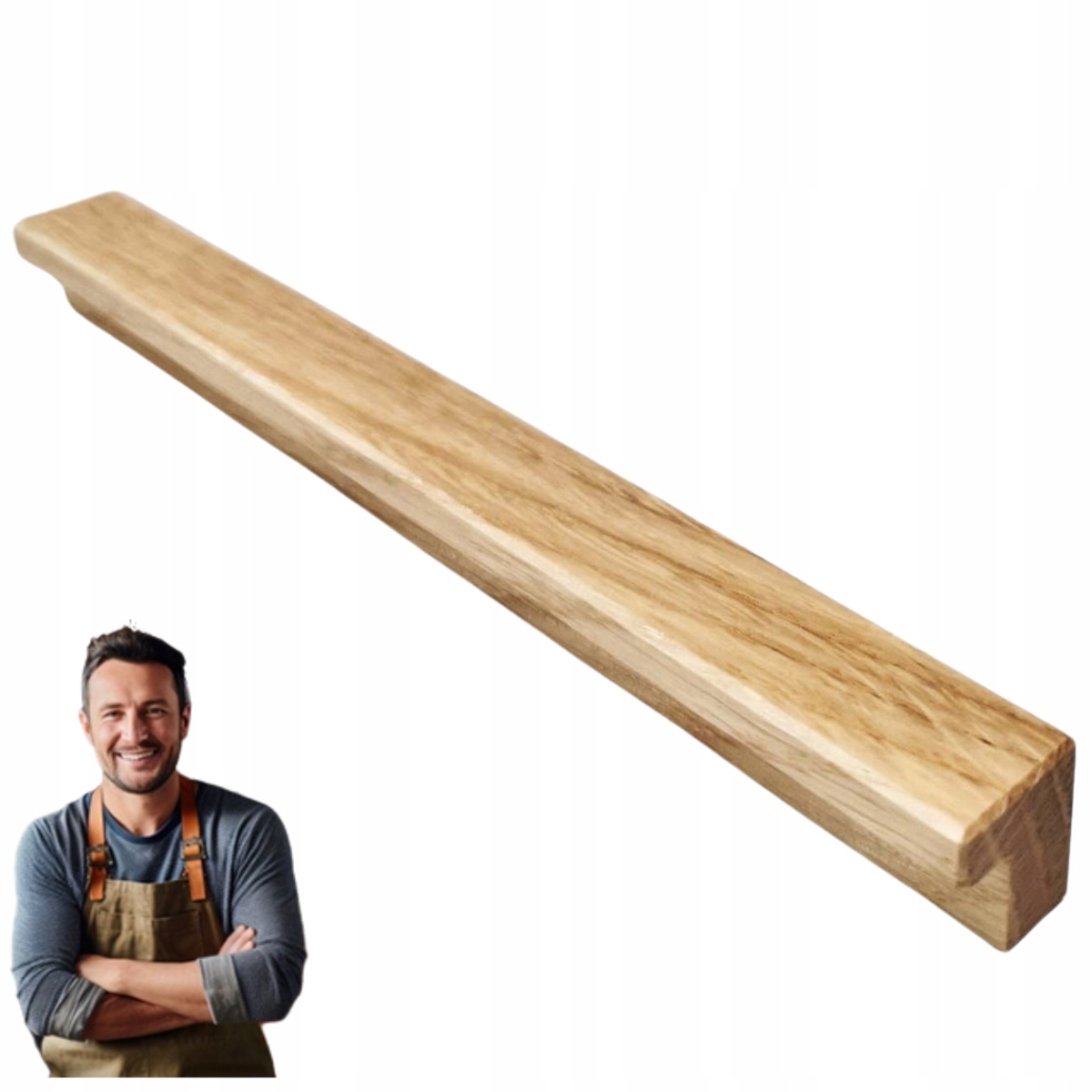 Uchwyt Meblowy Drewniany do Szafki Szuflady Bato 1000 mm Dębowy