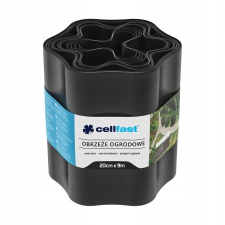 

Cellfast Obrzeże ogrodowe czarne 20 cm x 9 m
