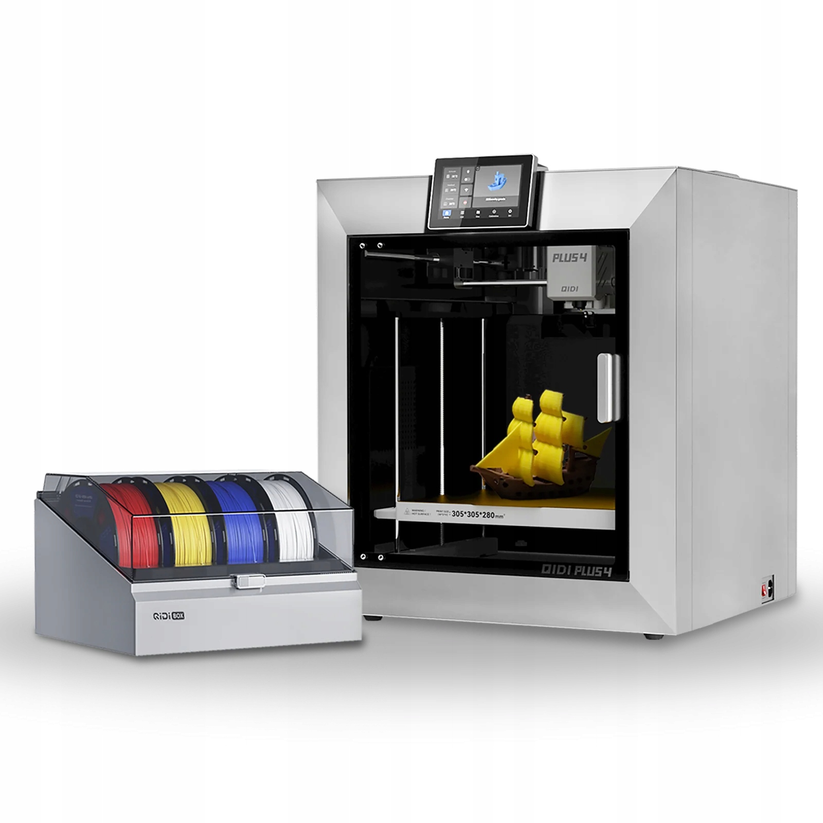 3D tlačiareň Qidi PLUS4 Combo sada multicolor vyhrievaná komora a stôl Fdm