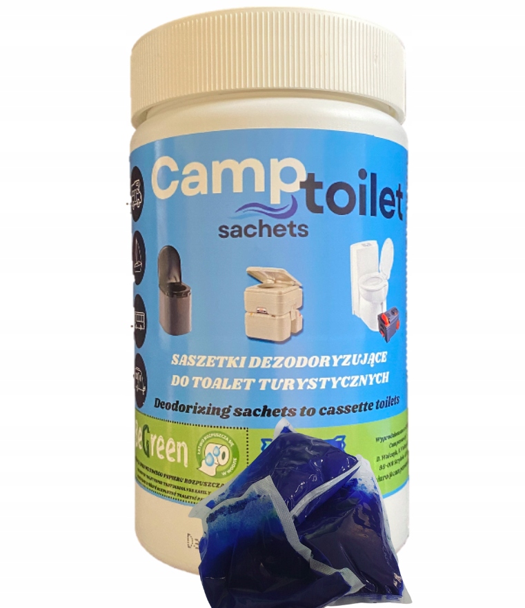 ZESTAW Saszetki CAMPTOILET do toalet turystycznych 15 SZT + PAPIER 8 ROLEK EAN (GTIN) 5906321366540