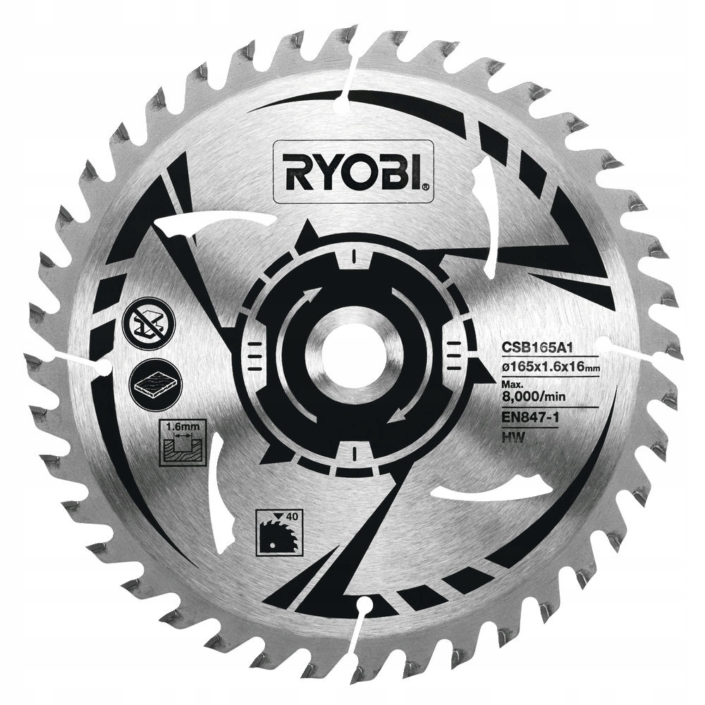 Ostrý kotouč 165 mm pro bezdrátovou kotoučovou pilu 40 zubů CSB165A1