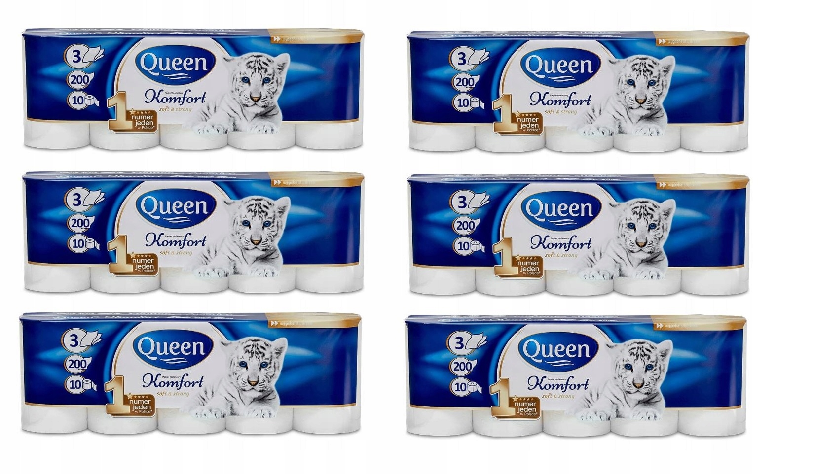 

Papier toaletowy 3 Wa Queen 10 szt. x 6 60 Rolek