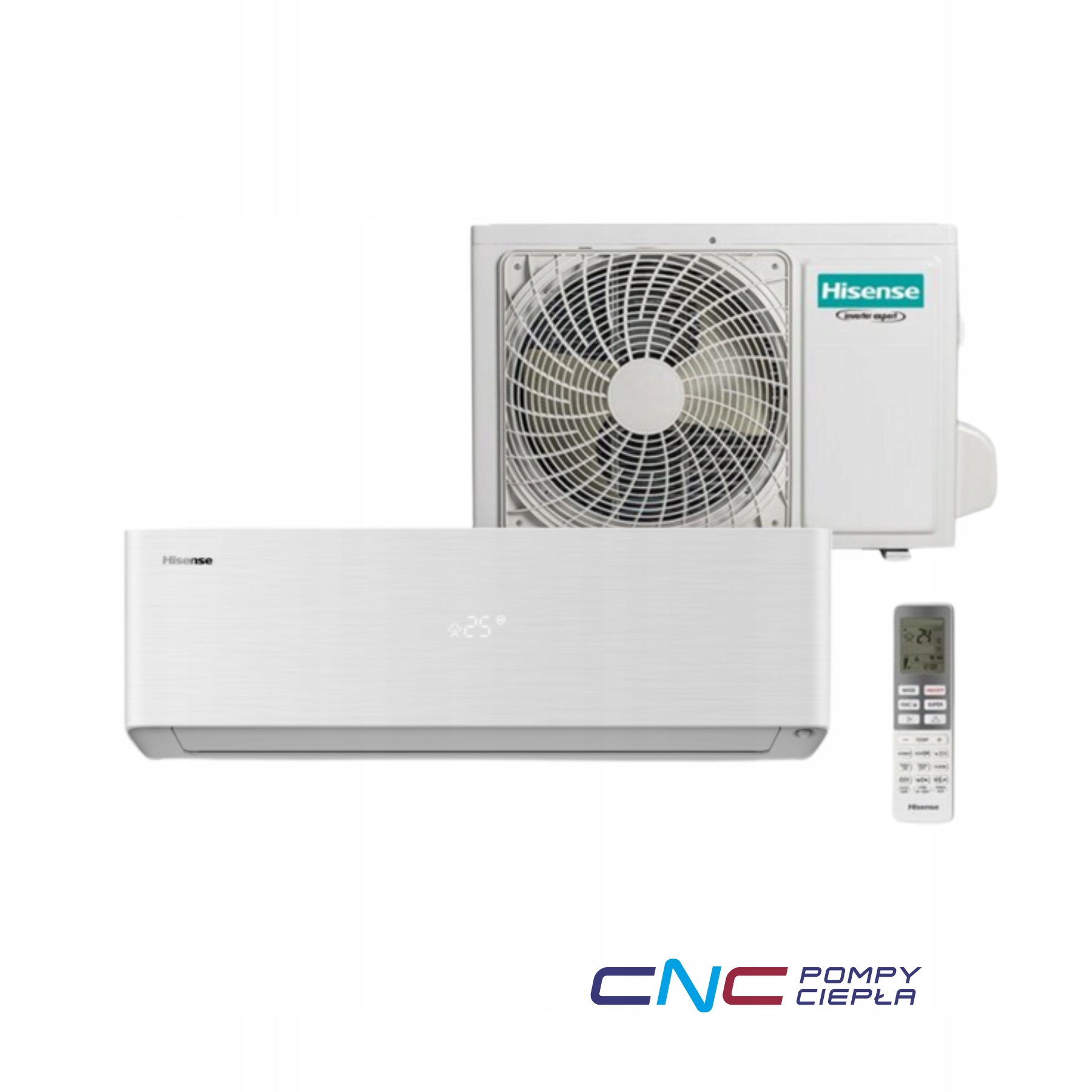 Klimatyzator Hisense 3,5 kW Energy Pro X QH35XV4A Biały, Jonizator HI-NANO