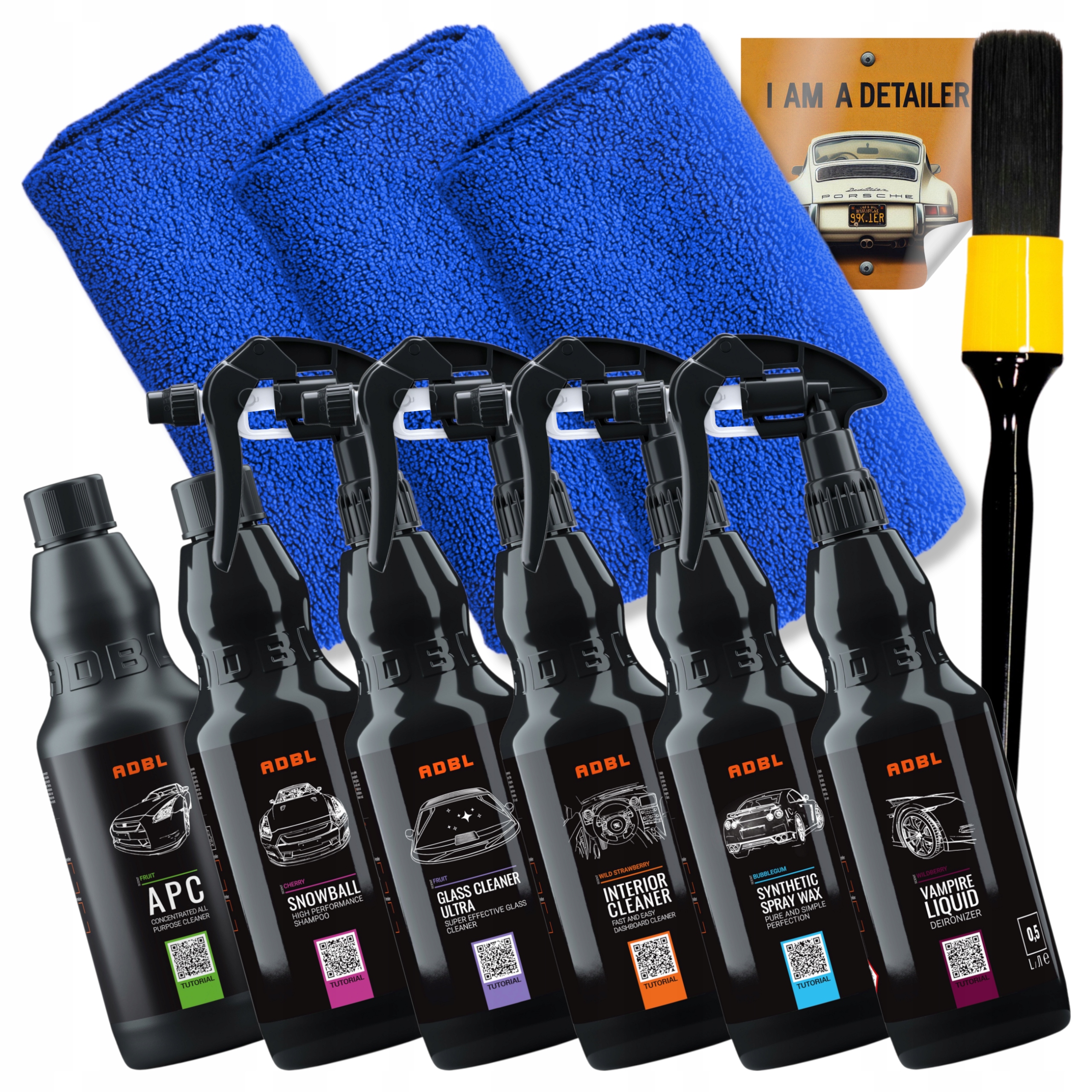 Adbl Detailingová sada pro čištění auta a auta 6 x 0,5 l