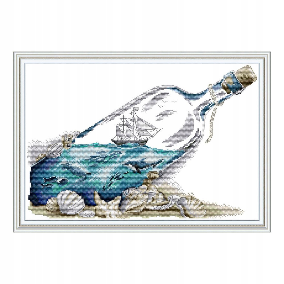 Křížková výšivka počítaná sada (kanva, mulina)