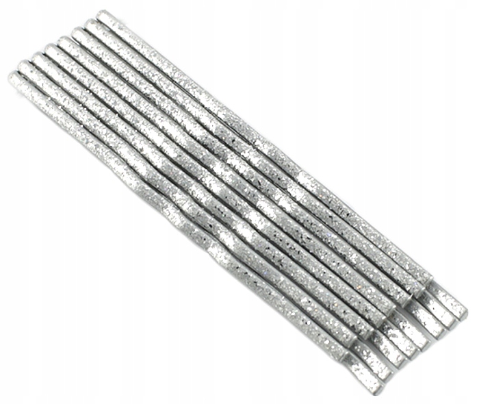 WSUWKI DO WŁOSÓW 8 SZTUK - SREBRNE BROKATOWE Rodzaj spinki