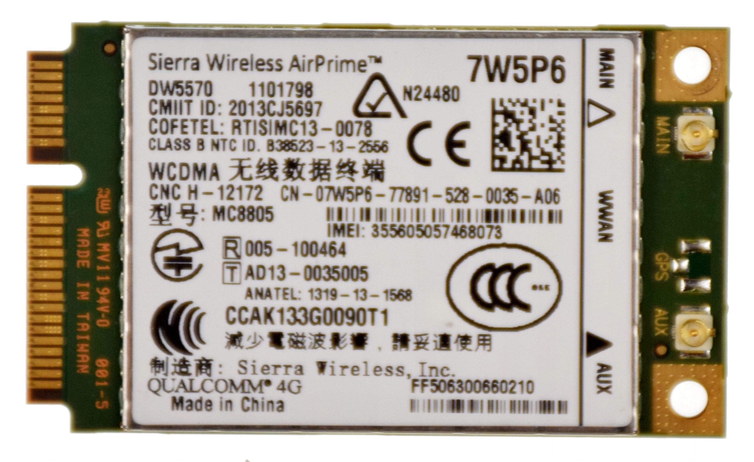 KARTA MODEM WWAN 4G SIERRA AIRPRIME 7W5P6 DW5570