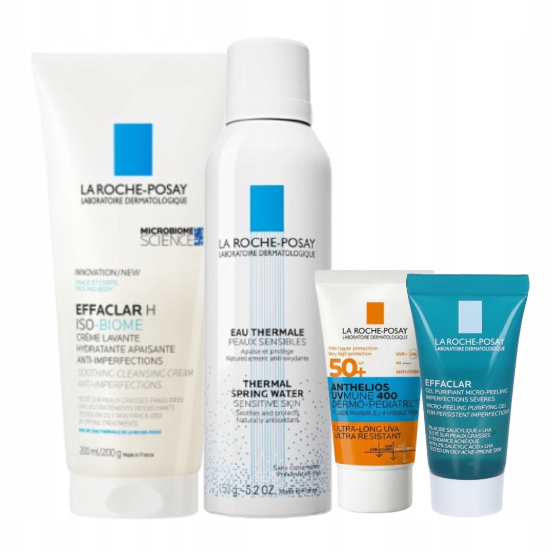 La Roche-Posay Effaclar H Iso-Biome krem myjący 200ml Woda termalna 150ml