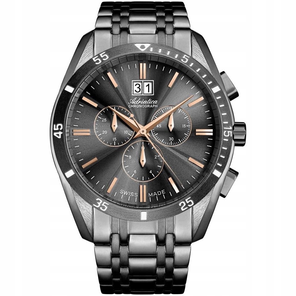 Pánské Hodinky Adriatica A8202.S1R6CH šedý náramek