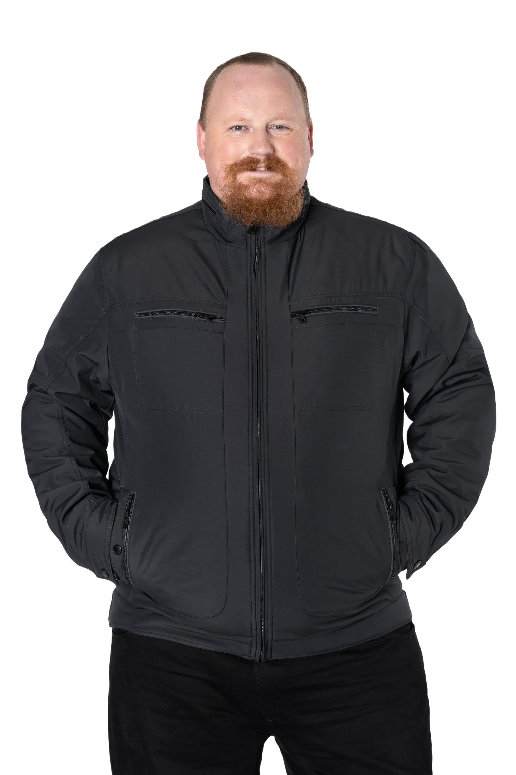 Teplá Zimní Bunda pánská zateplená K61-01, velikost 4XL