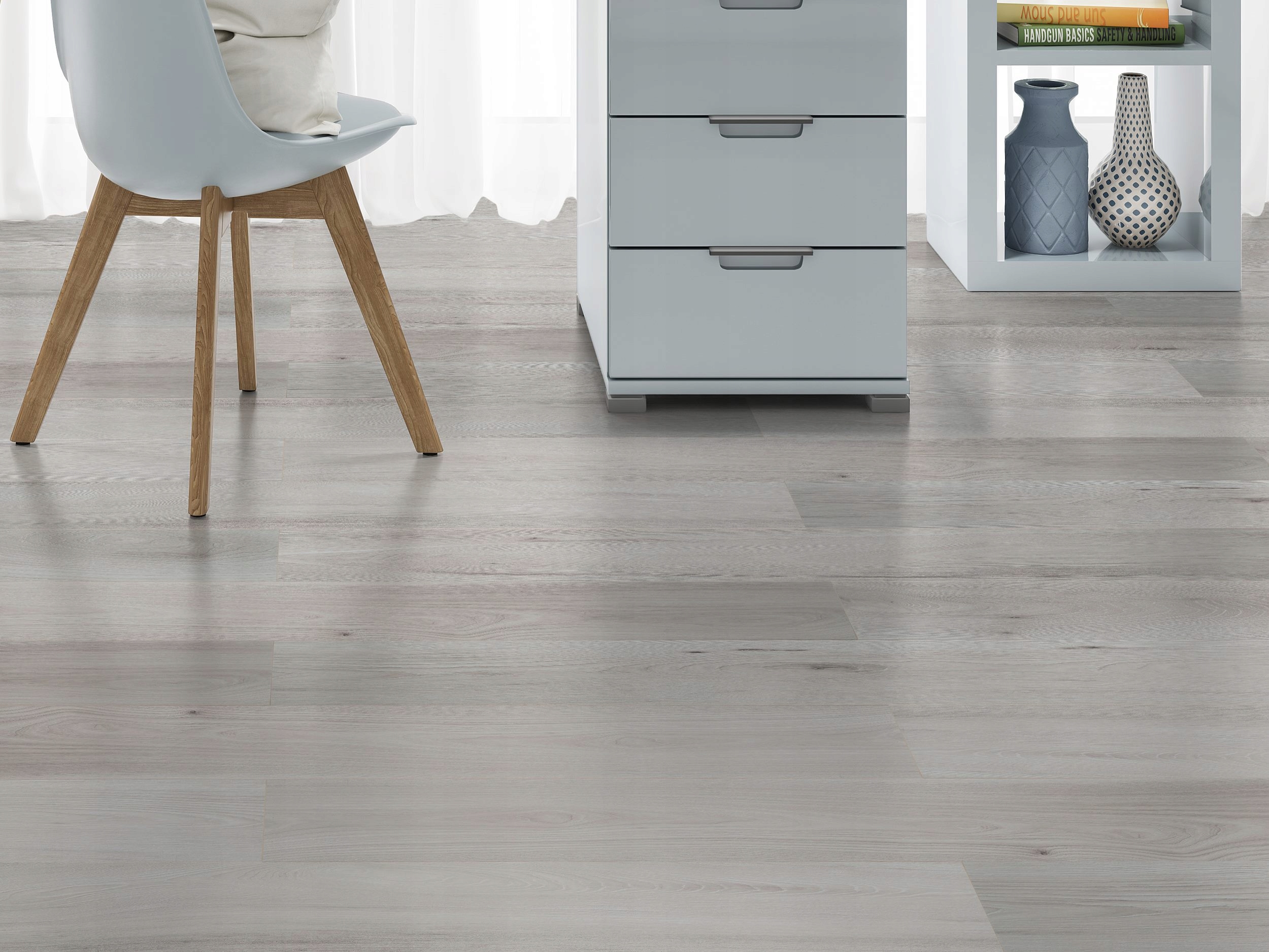 PANELE PODŁOGOWE SZARE LAMINOWANE PRÓBKA SWISS KRONO DĄB IMOLA JASNE Szerokość produktu 26 cm