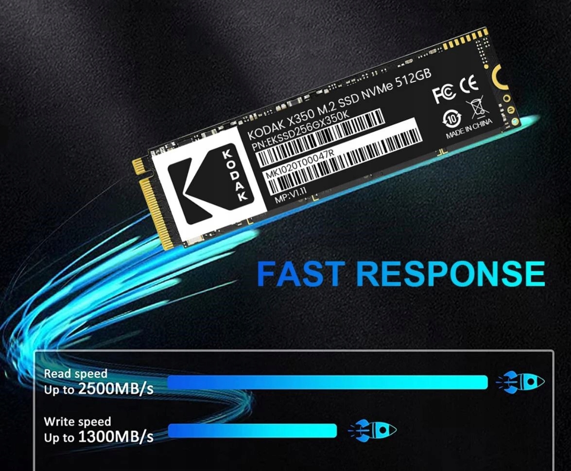 Dysk wewnętrzny SSD KODAK 512GB M.2 NVMe 2280 PCIe 3x4