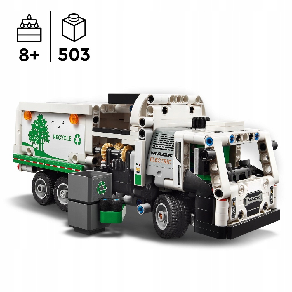 LEGO 42167 TECHNIC Śmieciarka Mack LR Electric Płeć chłopcy