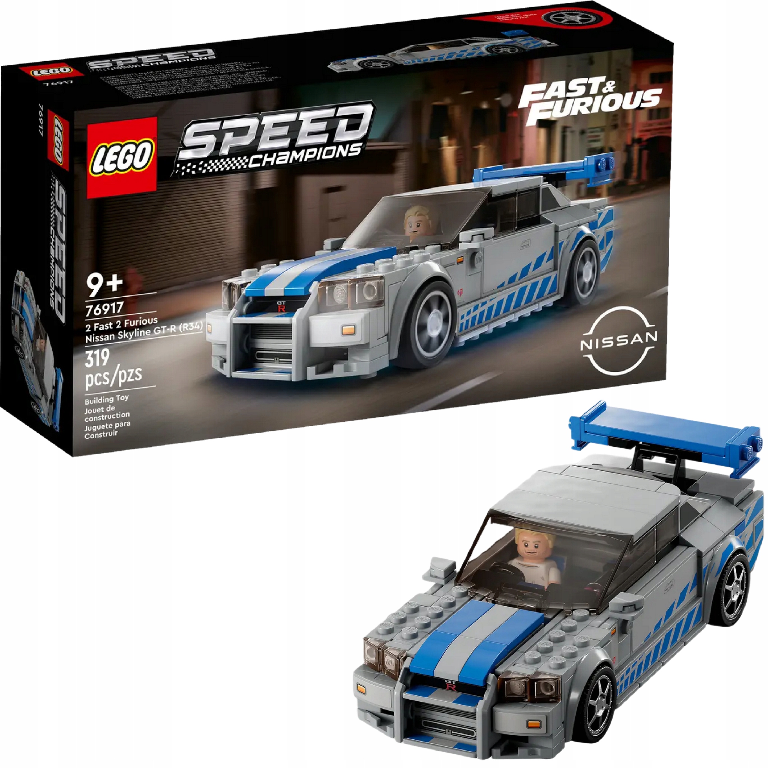 Lego Speed Champions Nissan Skyline Gt-r (R34) 76917 Příliš rychlí, příliš zběsilí