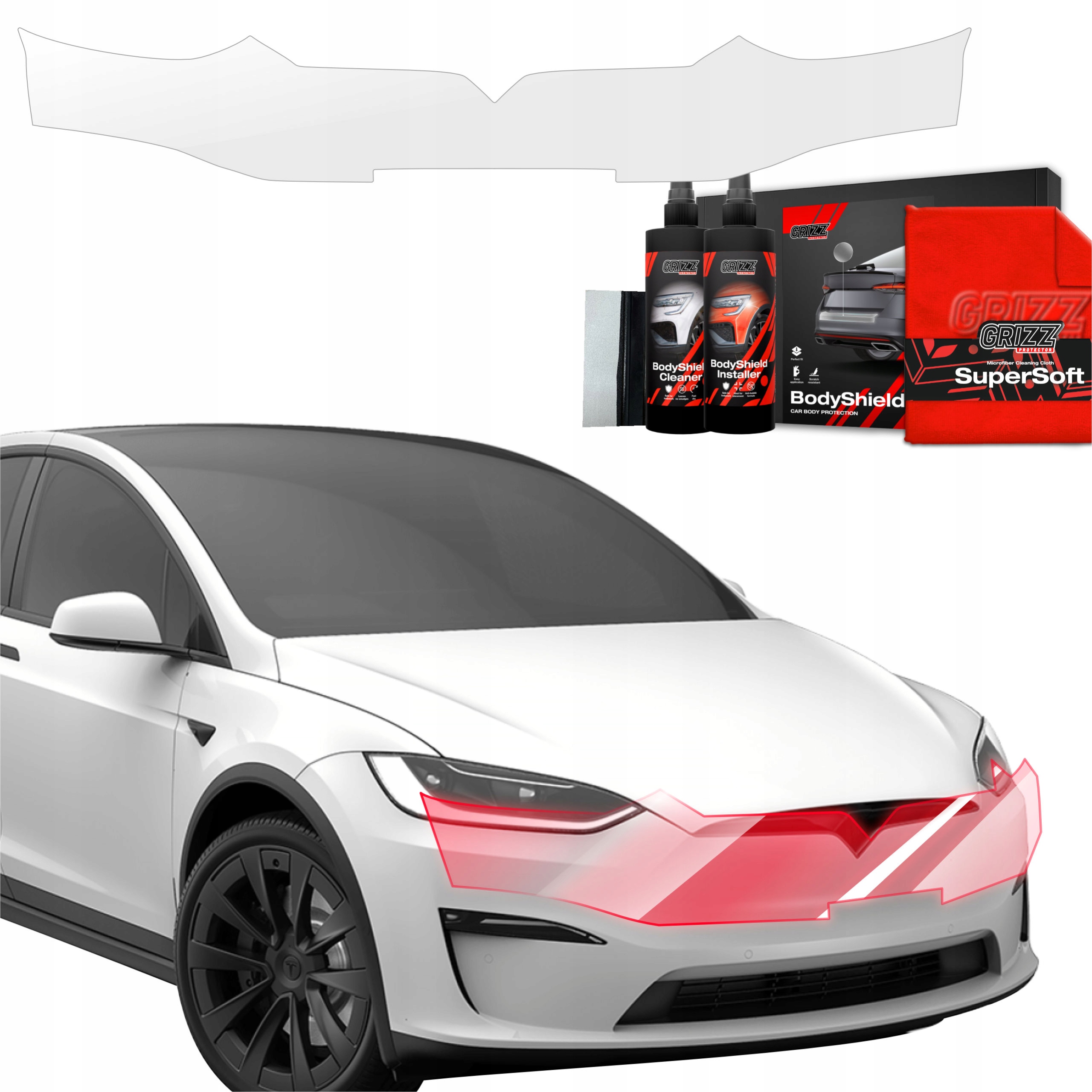 Fólie Ppf na nárazník pro Tesla Model X (2021-2025) Grizz