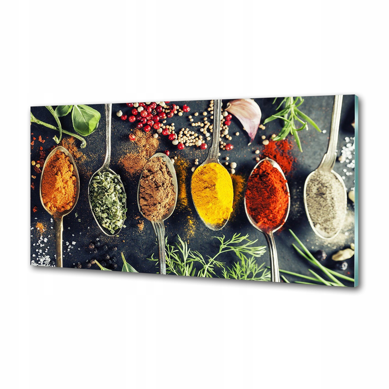Panel do kuchyne Farebné korenie 120x60 Lepidlo