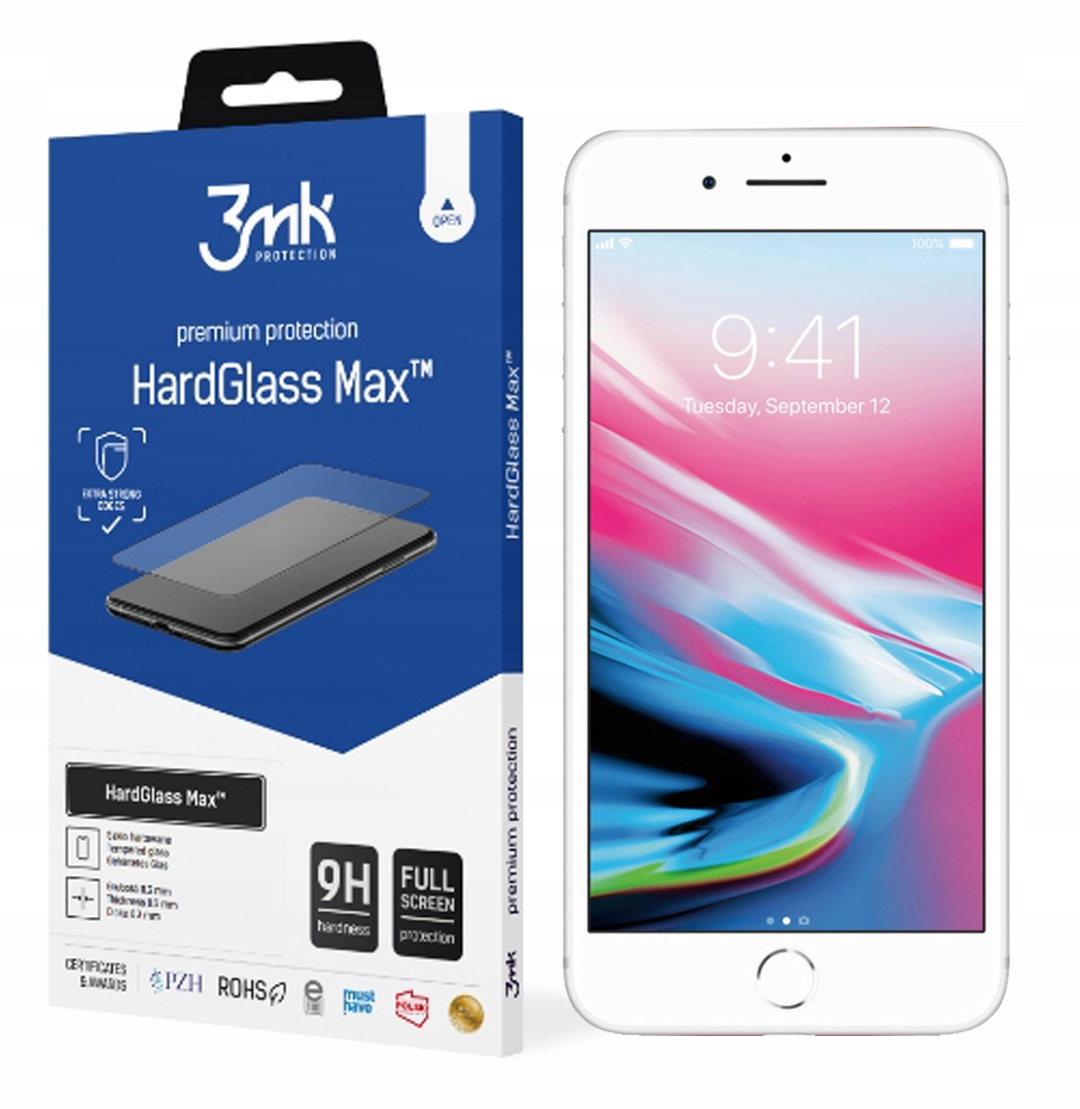 

HardGlass Max 3MK Szkło do Apple iPhone 7 Biały