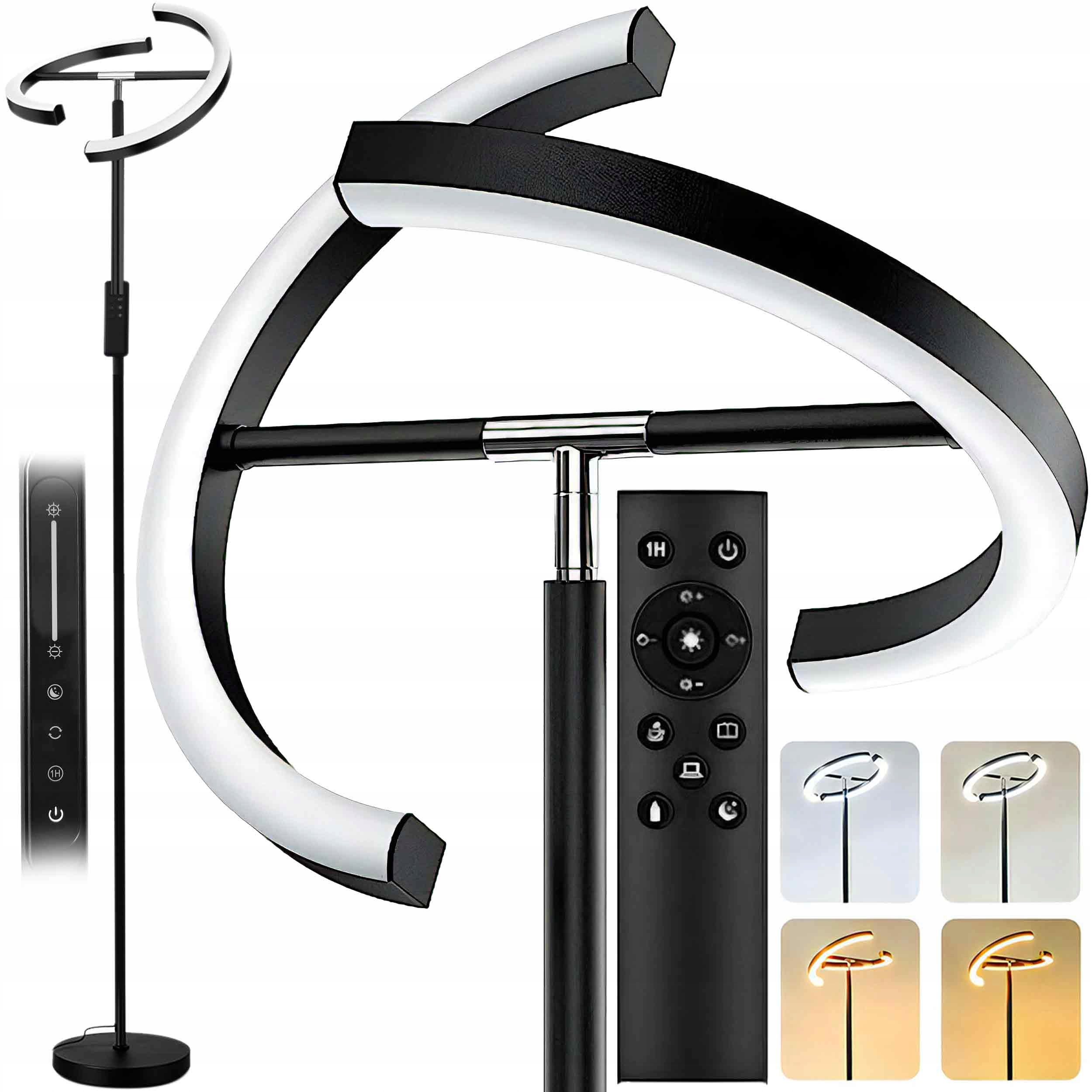 Stojaca Led Podlahová Lampa Moderná, Dotyková, Nastaviteľná, Otočná 360
