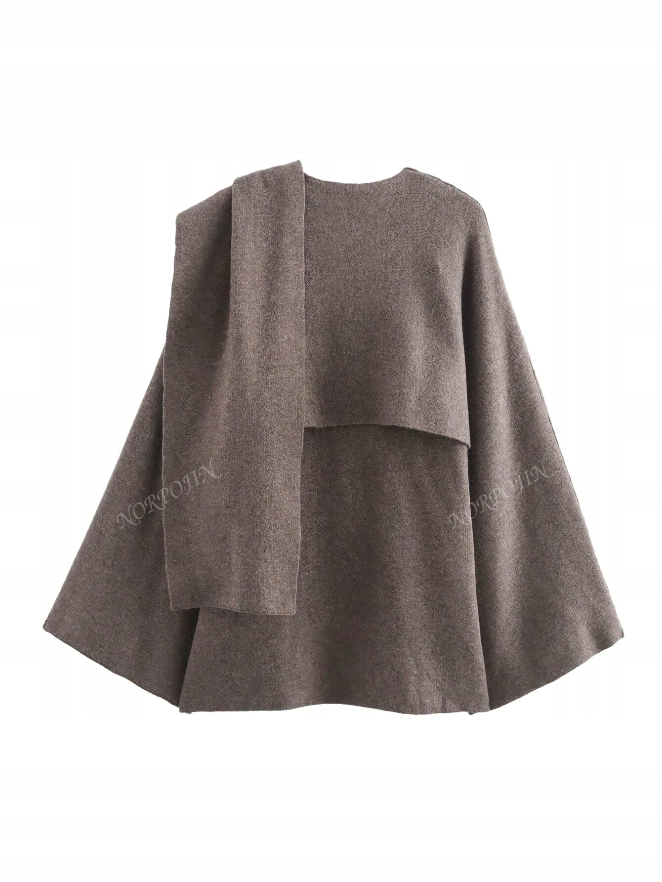 SHEIN PONCZO DAMSKIE DŁUGOŚĆ DO BIODER GUZIKI __38