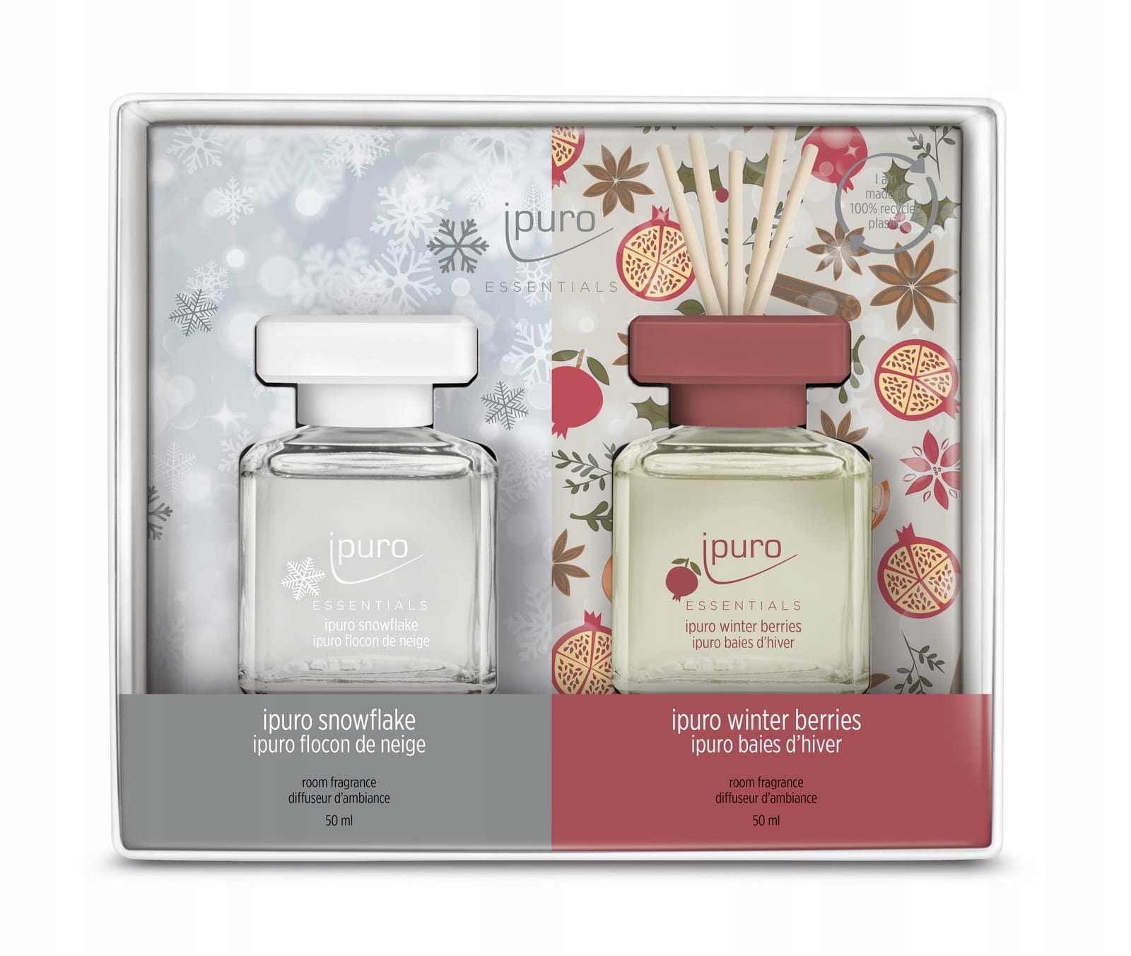 Zestaw prezentowy SNOWFLAKES/BERRIES, ipuro Essentials, 2x50 ml
