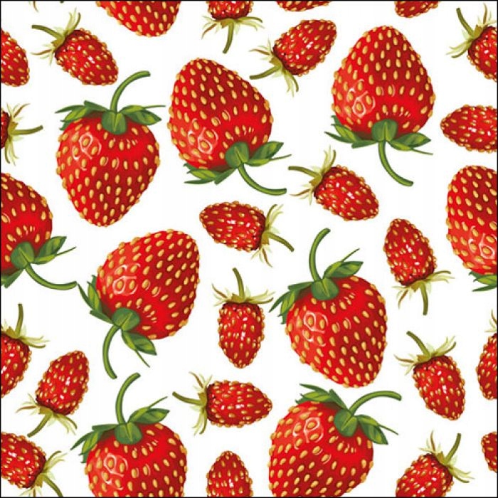 

Ambiente, serwetki 20szt., Strawberries, truskawki