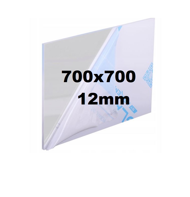Pleksi /plexi Pleksa Plexa Bezbarvá na míru 700x700x12 mm Akrylová Deska