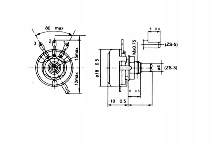 Potencjometr 2W 22K ohm liniowy WTH118 ZS-3 Kod producenta 2200000015808
