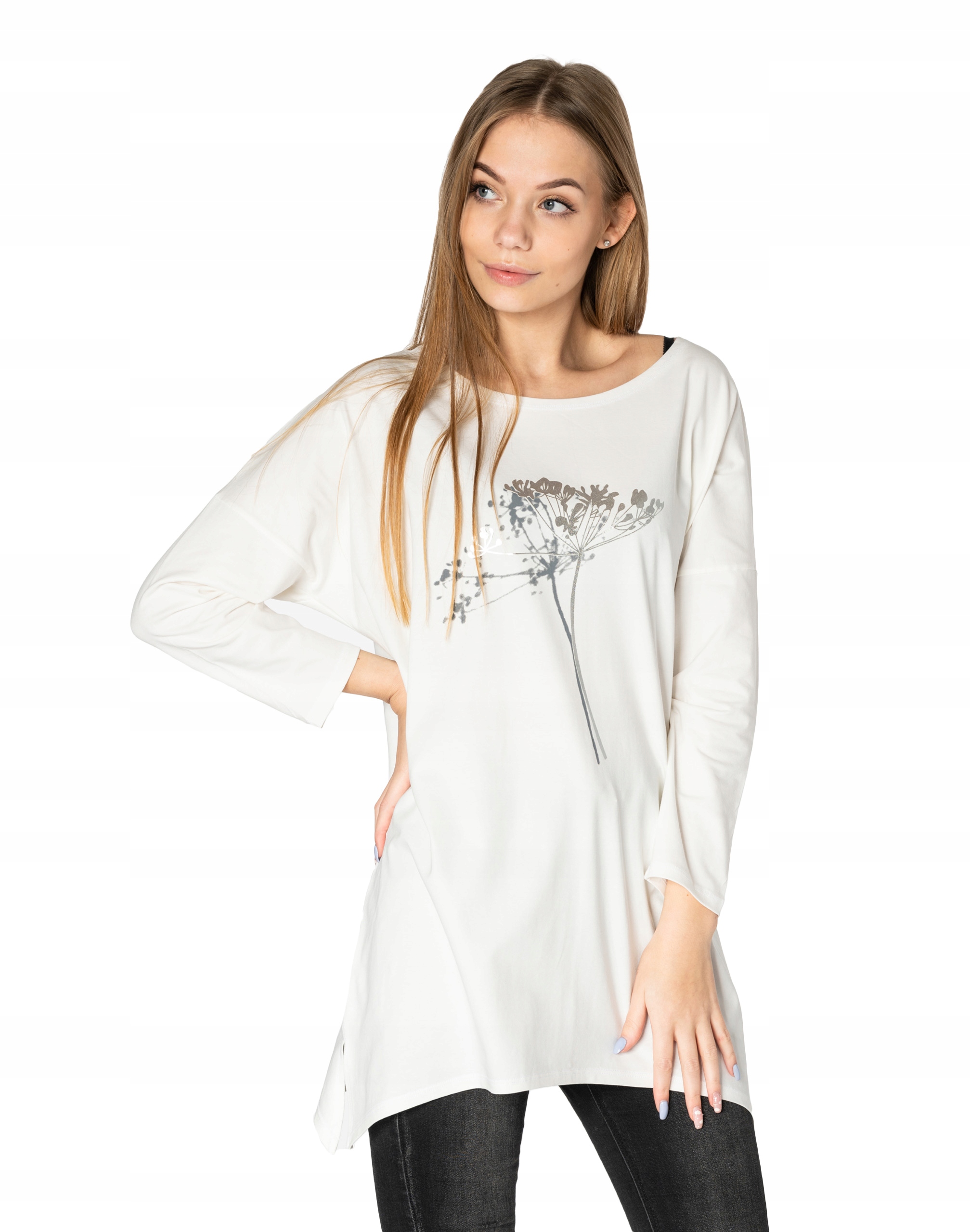 

Długa Bluzka Tunika Asymetryczna Damska 4597-4 XXL