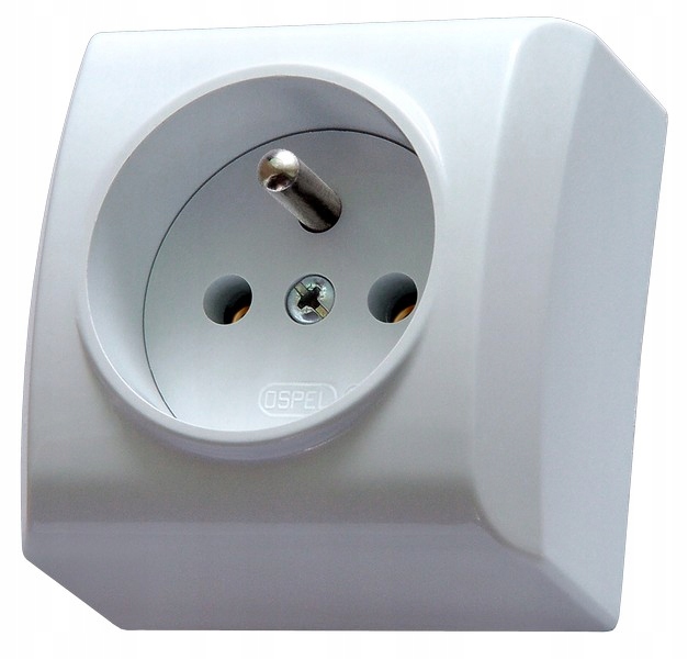 

Ospel Bis gniazdo pojedyncze z uziem. natynkowe