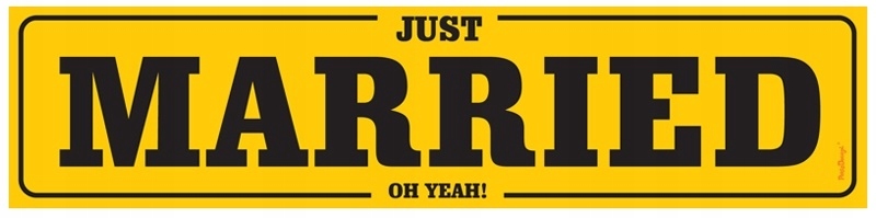 

Tablice Just Married samochodowa Ślubne Weselne