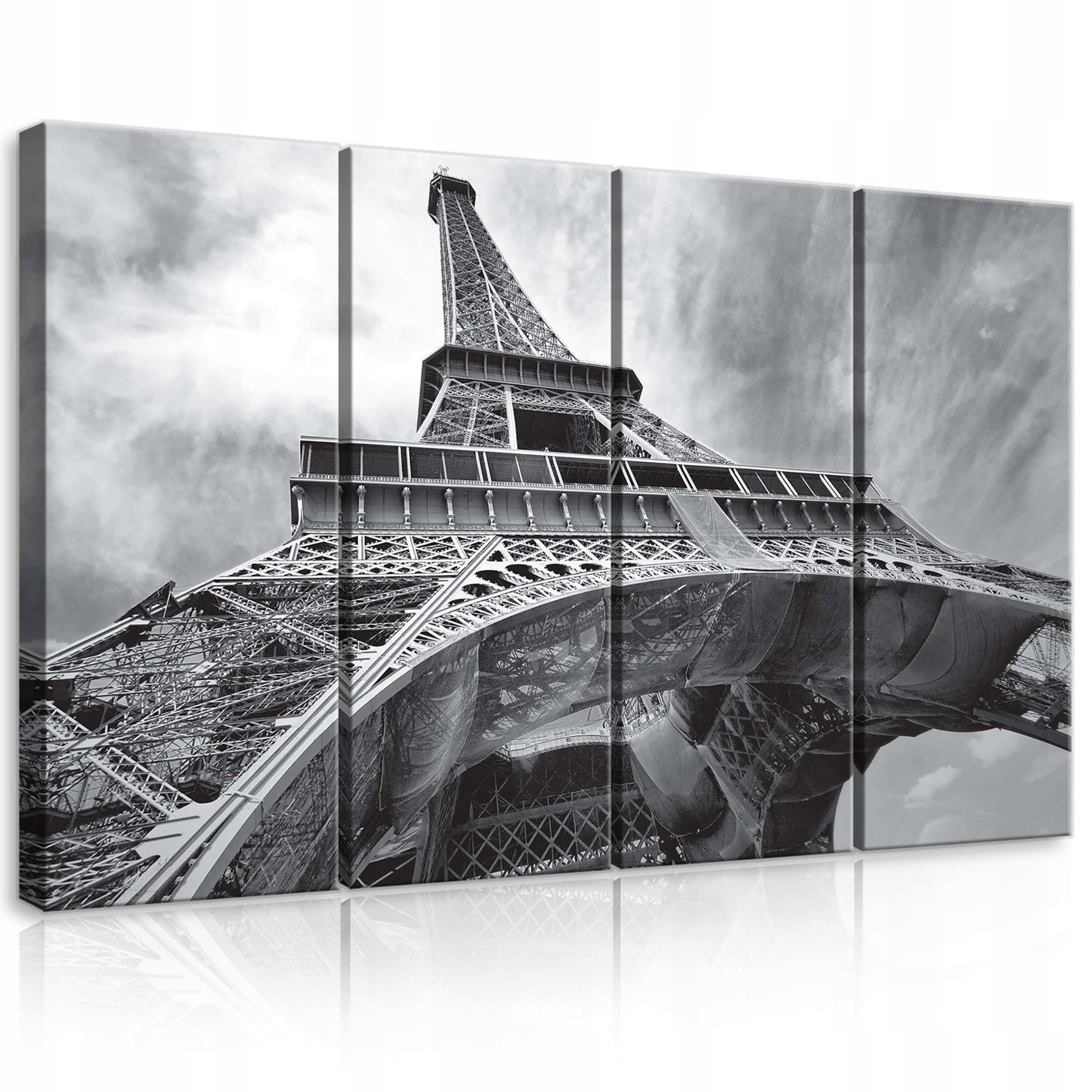 Obraz 120x80 Eiffelova věž Paříž Francie architektura černobílé město