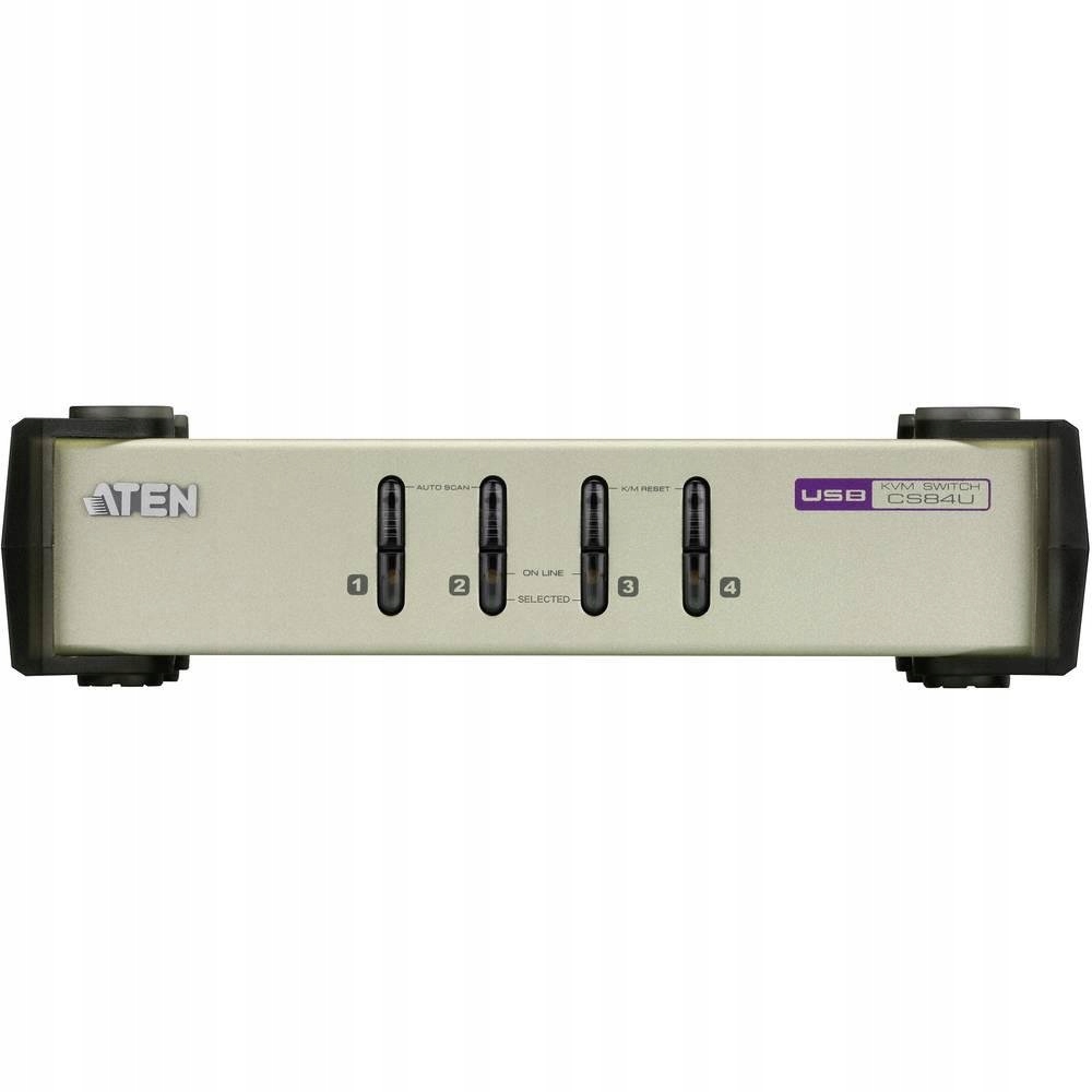 Przełącznik KVM ATEN CS84U-AT, 4 porty, USB, VGA Kod producenta CS84U-AT