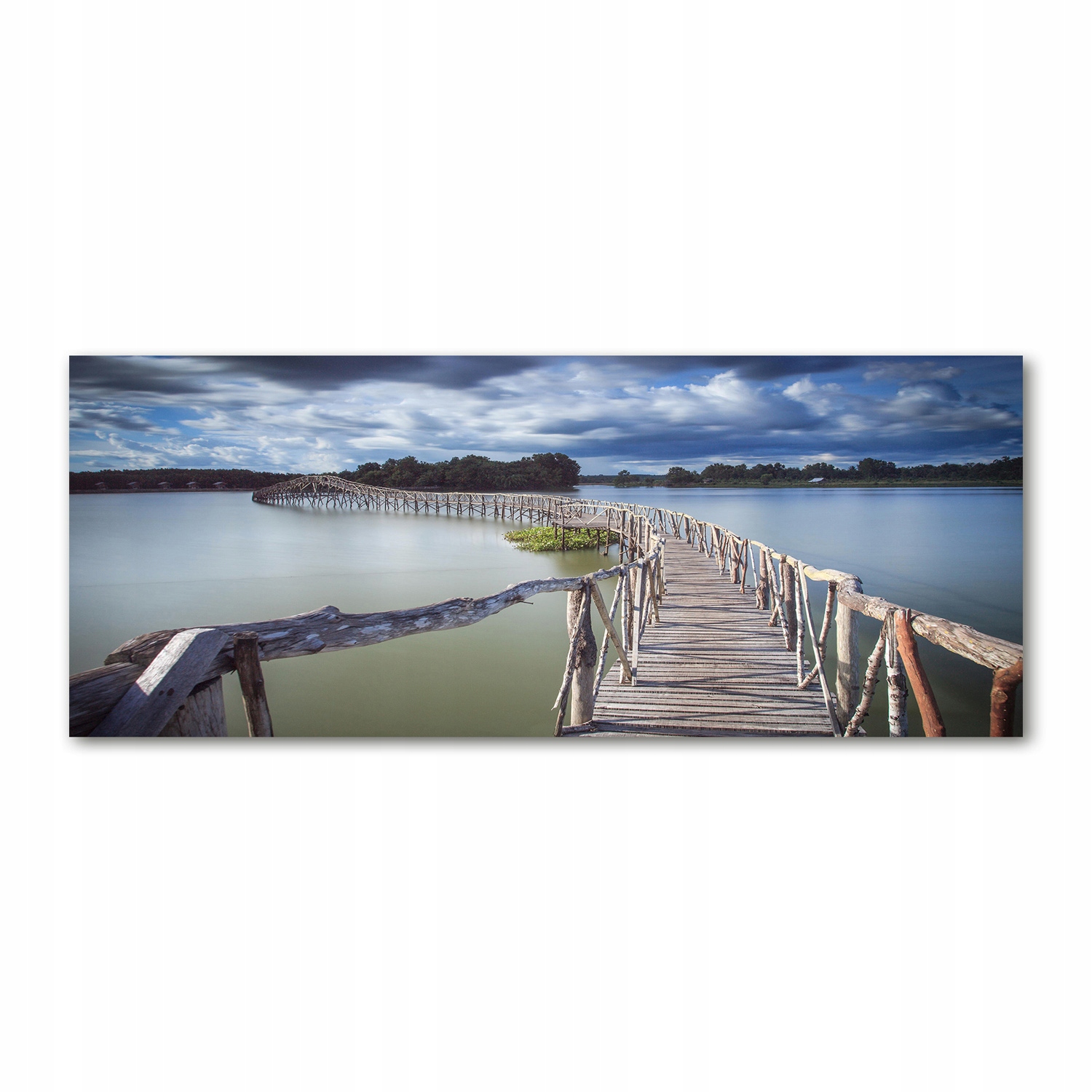 

Foto obraz akryl zdjęcie Drewniany most 125x50 cm