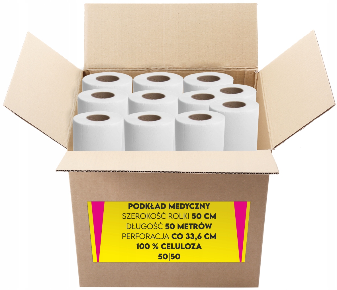 

Podkłady Medyczne 50x50 Vella 11 Rolek Karton